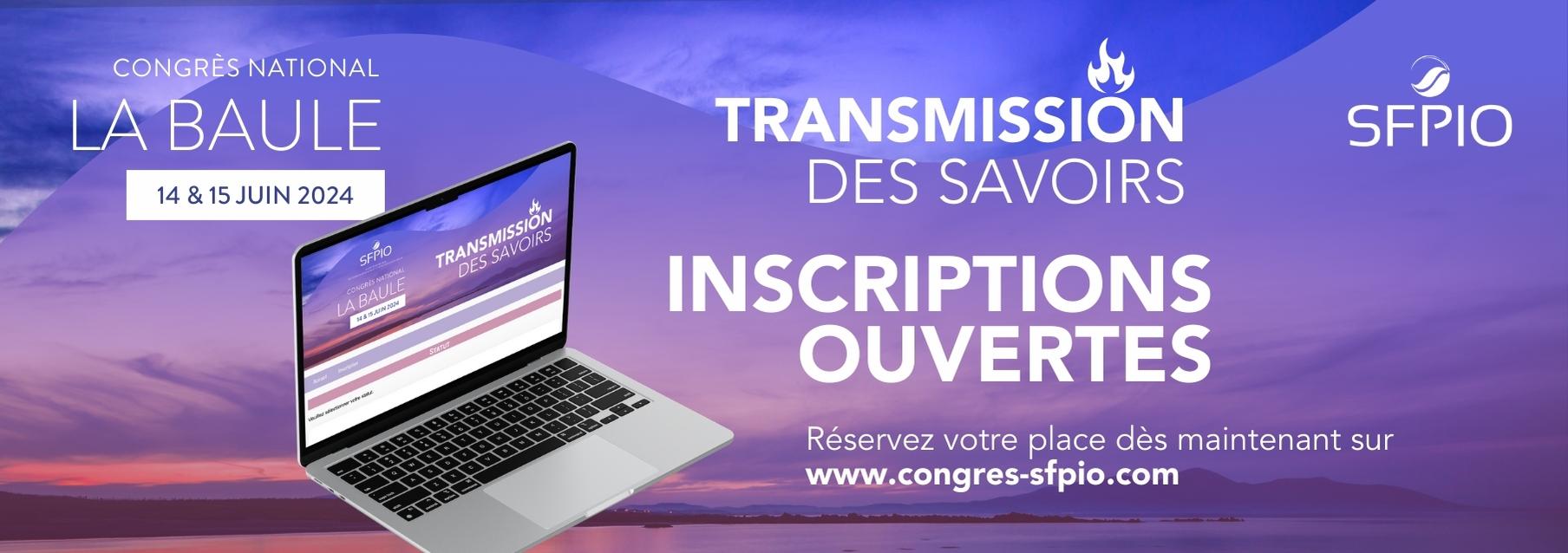 congres SFPIO 2024 La Baule Transmission des Savoirs